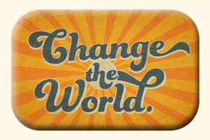 Magnet: Change the world (orange)