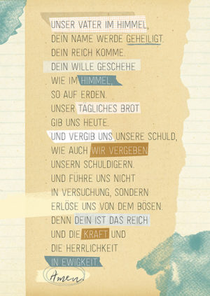 Postkarte: Vaterunser (Vintage)