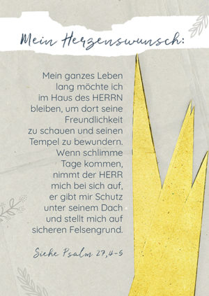 Postkarte: Mein Herzenswunsch (Vintage)