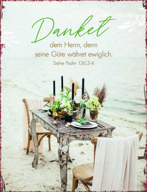 Metallschild: Danket dem Herrn