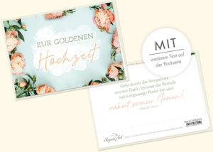 Doppelkarte: Mit Dank (Zur goldenen Hochzeit)