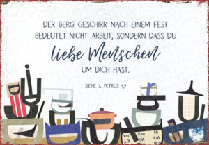 Metallschild: Geschirr