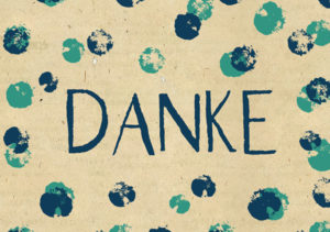 Mini-Karte: Danke (Stempel)