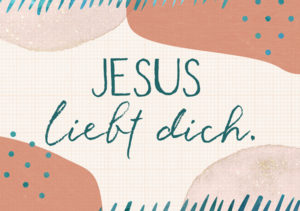 Mini-Karte: Jesus liebt dich (rosarot)