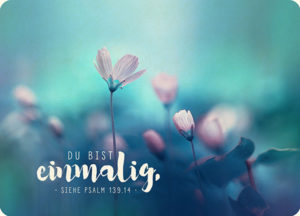 Postkarte: Du bist einmalig (XL)