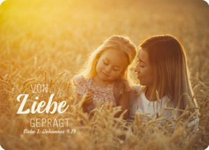 Postkarte: Von Liebe geprägt (XL)