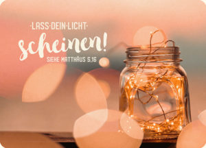 Postkarte: Lass dein Licht scheinen (XL)
