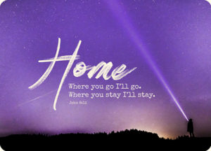 Postkarte: Home - where you go (XL)