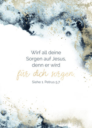 Postkarte: Wirf all deine Sorgen (XL)