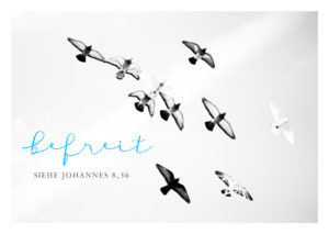 Postkarte: Befreit (Black & White)
