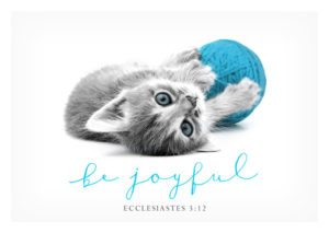 Postkarte: Be joyful (Black & White)