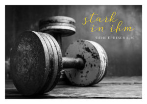 Postkarte: Stark in ihm (Black & White)
