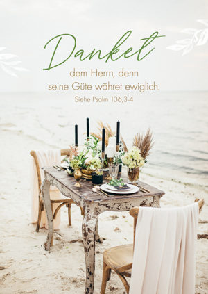 Postkarte: Danket dem Herrn