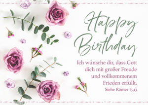 Postkarte: Ich wünsche dir (Happy Birthday)
