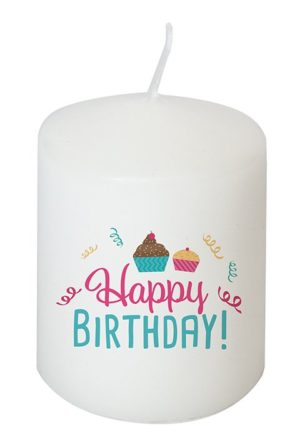 Kerze: Happy Birthday
