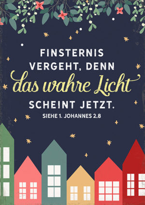 Postkarte: Finsternis vergeht