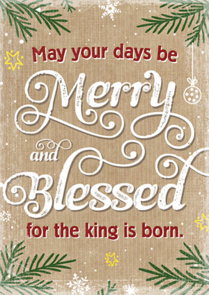 Postkarte: Merry and blessed