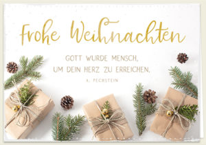 Doppelkarte: Frohe Weihnachten - Gott wurde Mensch