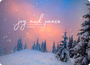 Postkarte: Joy and peace (XL)