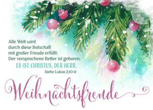 Postkarte: Weihnachtsfreude - Alle Welt (XL)