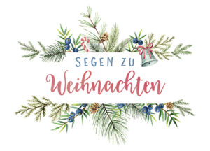 Postkarte: Segen zu Weihnachten - Zweige (XL)