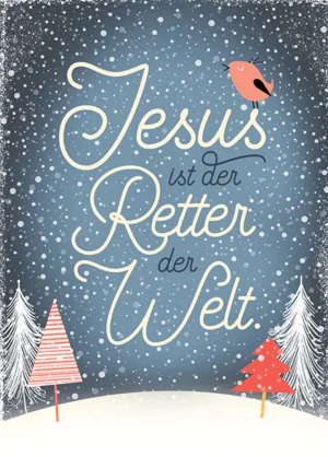 Postkarte: Jesus ist der Retter (XL)
