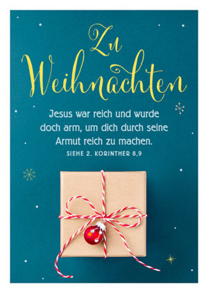 Postkarte: Zu Weihnachten - Jesus war reich