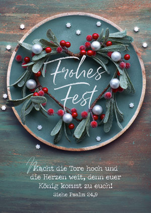 Postkarte: Frohes Fest - Mache die Tore