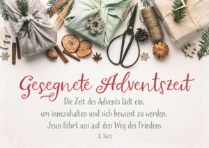 Postkarte: Gesegnete Adventszeit