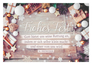 Postkarte: Frohes Fest - seine Rettung
