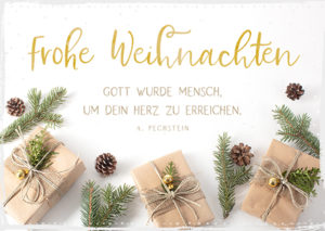 Postkarte: Frohe Weihnachten - Gott wurde Mensch