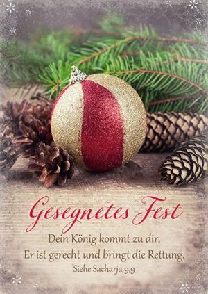 Postkarte: Gesegnetes Fest - Dein König kommt