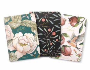 Ruth Chou Simons - GraceLaced Lined Notebooks: Faith - Hope - Love (3 Stück)