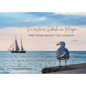 Postkarte: Ein positiver Gedanke am Morgen (4 Stück)