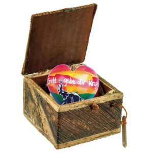 Geschenk-Box mit Herz - Gott gebe dir Kraft