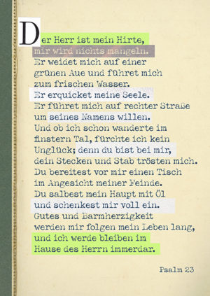 Postkarte: Psalm 23