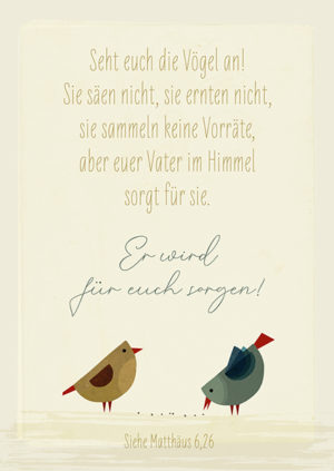 Postkarte: Vögel