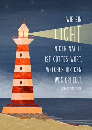 Postkarte: Wie ein Licht
