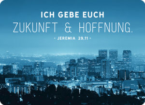 Postkarte: Ich gebe euch Zukunft (XL)