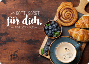 Postkarte: Gott sorgt (XL)