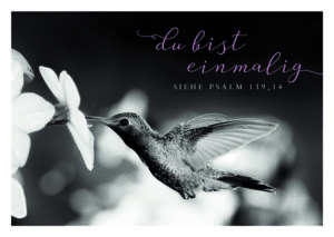Postkarte: Einmalig (Black & White)