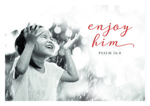 Postkarte: Enjoy him (Black & White)