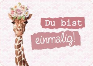 Postkarte: Du bist einmalig!