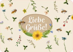 Postkarte: Liebe Grüsse!