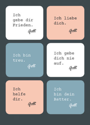 Sticker-Postkarte: Ich gebe dir Frieden