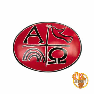 Handschmeichler: Alpha, Omega, Taube, Regenbogen (rot)