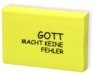 Radiergummi: Gott macht keine Fehler (Neon-Gelb)