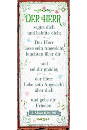 Metallschild: Der Herr segne dich ...