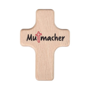 Handschmeichler: Mutmacher (Kreuzform Holz)
