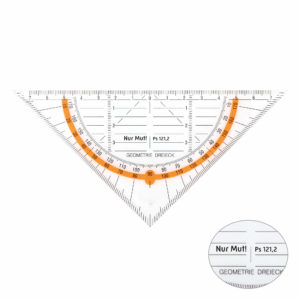 Geodreieck: Nur Mut! (neon-orange)